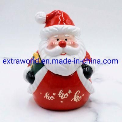 Hot Sale Multi Color Finishing Hand-Painting Ceramic Santa Cookie Jar