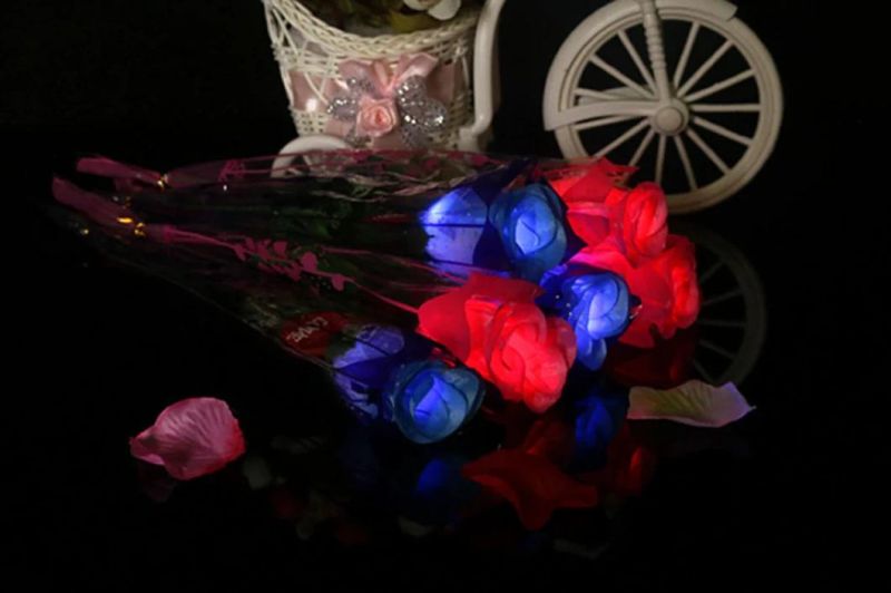 LED Flower Wedding Decoration Artificial Roses Wholesale