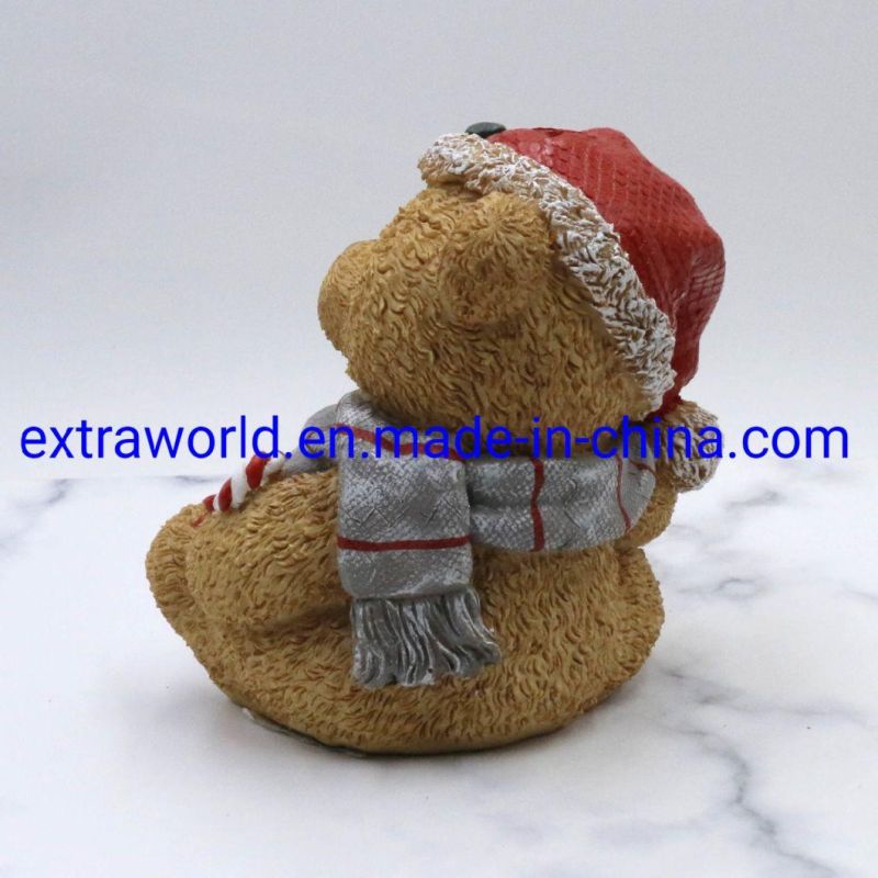 Wholesale Resin Christmas Decoration Cute Bear for Gift