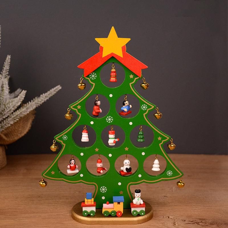 Christmas Decorations Christmas Tree Decorations Wooden Tabletops Decorate Christmas Gifts