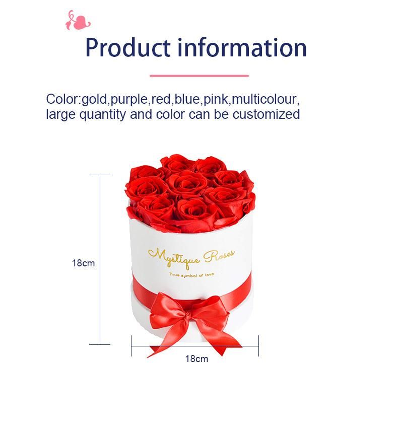 Amazon Wholesale Wedding Home Decorations Valentine′s Day Gift Christmas Day Gift Grade a Preserved Rose Flower