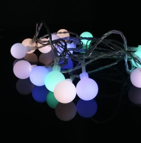 Christmas Cotton Ball String Lights Wedding Party Home Bedroom Decoration