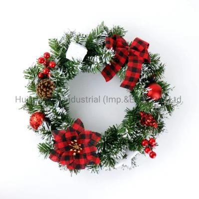 Christmas PVC Wreaths Plastic Xmas Wreaths Artificial Wreaths