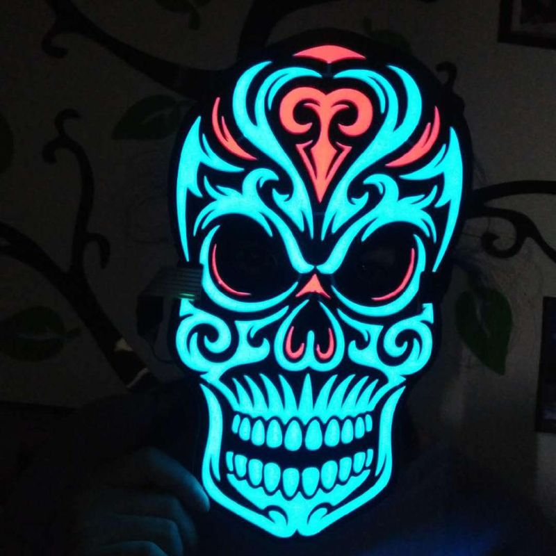 Sound Reactive LED Mask Sound Activated Mask Skull Mask