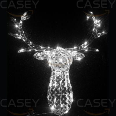 Factory Outdoor 3D Reindeer Rope Light Motif Ornament Waterproof Motif LED Lights for Christmas Decoration