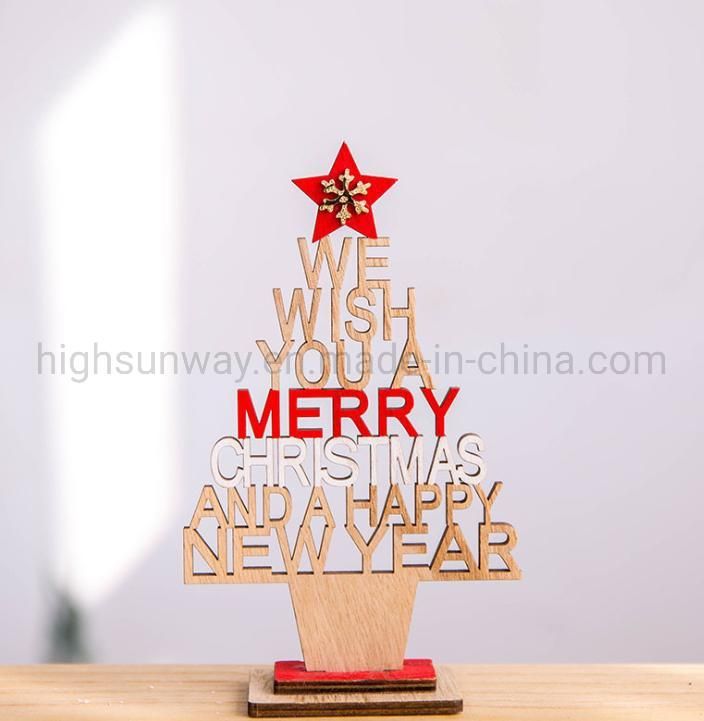 Wood Christmas Tree Decoration for Gift Crafts Party Holiday Home Xmas Tree Ornament Gift Present Ideas Christmas Decoration