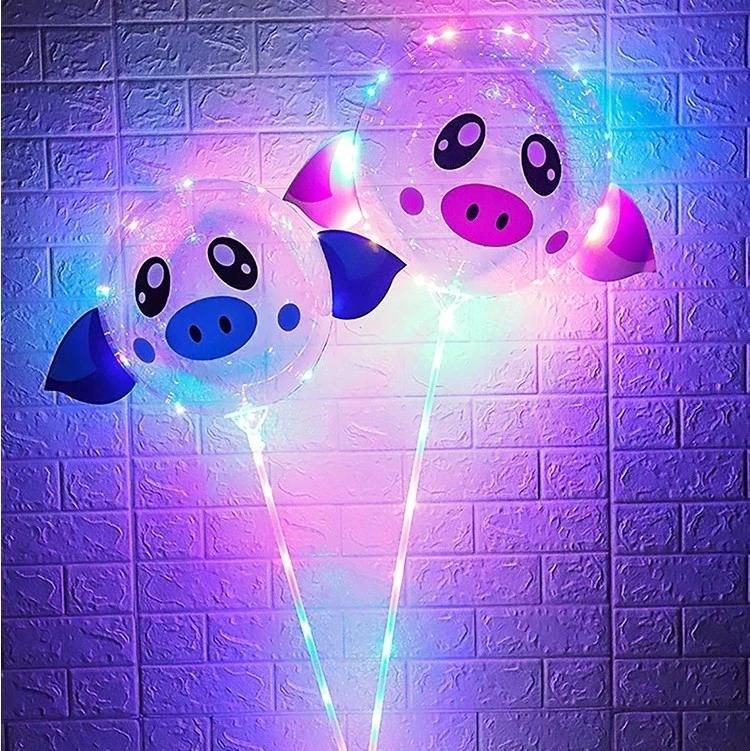 Cartoon Bobo Balloon Light LED Balloon for Christmas Wedding Party