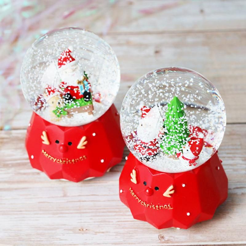 Best Sale Christmas Crystal Ball Music Box for Promotion