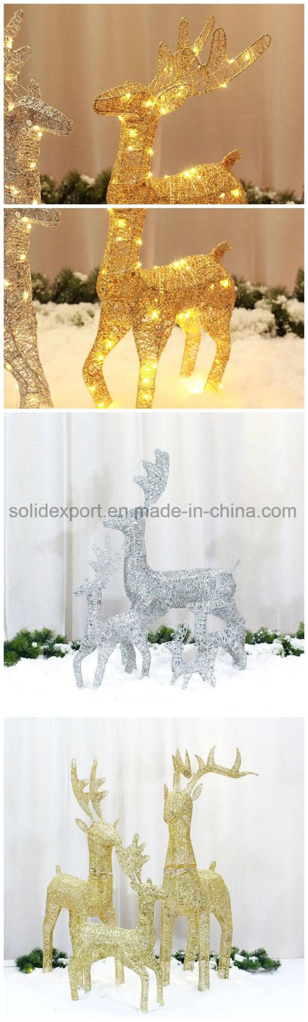 Iron Deer Display Christmas Decoration for Shop Window Shop Mall