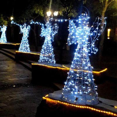 2022 New Products Outdoor Christmas Decoration Lighting 3D Angel LED Motif Lights Manufacturer