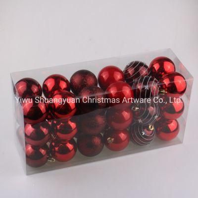 6cm Plastic Ball Christmas Ornaments Set