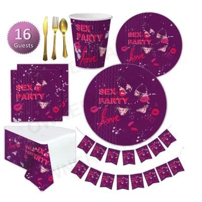 Disposable Adult Wedding Bachelorette Bride Drinking Naughty Penis Party Bundle for Girls