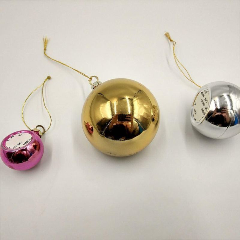 Fast Selling Sublimation Colorful Plastic Christmas Balls with Personalized Printing Children DIY