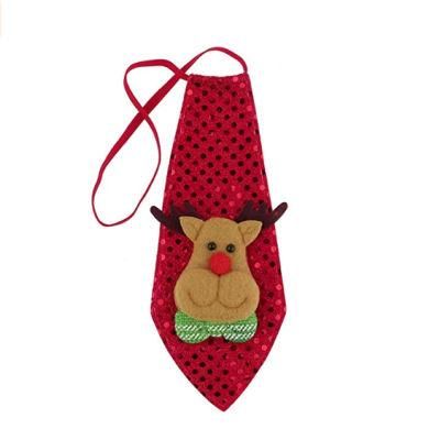 Christmas Neckties LED Sequins Cartoon Tie Xmas Holiday Party Costume