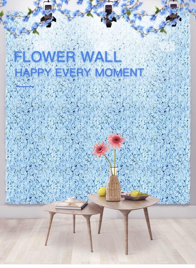 Decorative Silk Hydrangea Flowers Mat Artificial Flower Wall Panel DIY Wall Backdrop 16"X 24" for Wedding, Anniversary, Birthday, Graduation, Festival