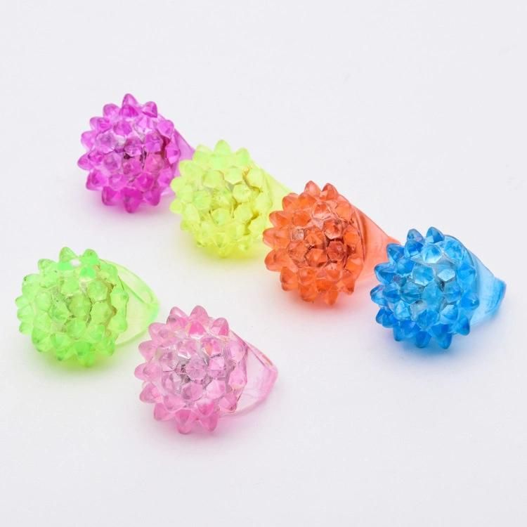 3PCS/Lot Strawberry Flashing LED Light up Party Toys Bumpy Rings