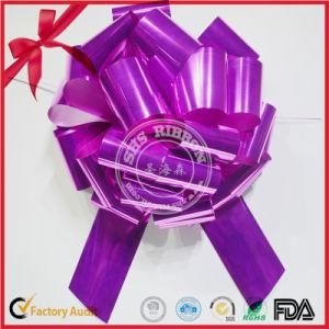 100% Poly Ribbon POM POM Pull Bow for Home Decoration