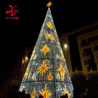 Customized Large Outdoor Plaza Park Giant Christmas Trees