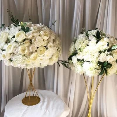 Artificial Green Ball 3 Head Flower New Type Flower Hot Sale Bouquets Arrangement for Wedding and Events Decor