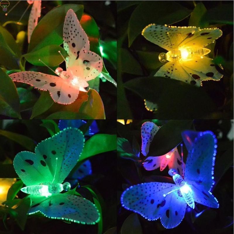 LED Lamp String Butterfly Garden Solar Lights Outdoor