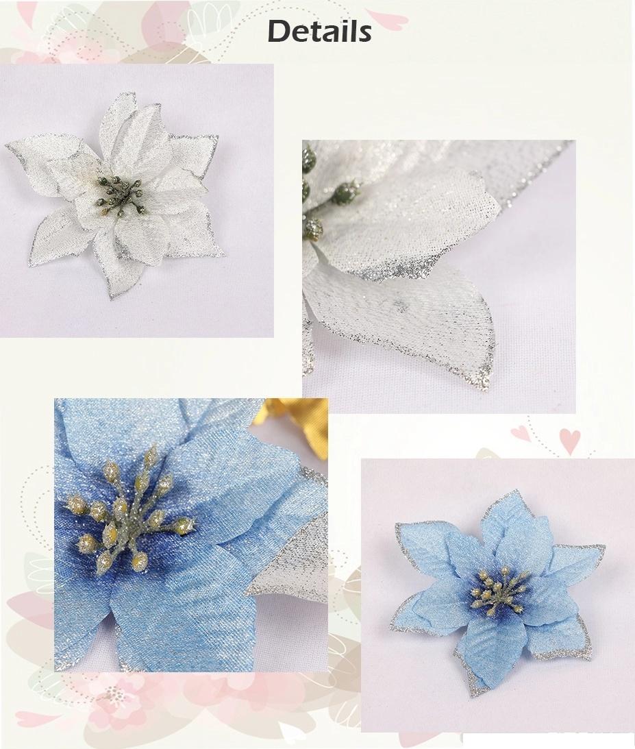 Wholesale Artificial Simulation Flower Picks for Christmas Decoration Xmas Ornament