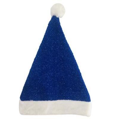 Customized Logo Thick Royal Blue Christmas Hat