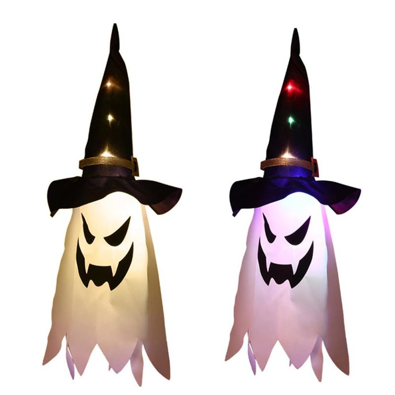 Halloween Decoration Gypsophila Ghost Wizard Ghost Hat LED Flashing Light