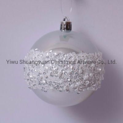 Hand Painted Christmas Tree Hanging Round Plastic Balls