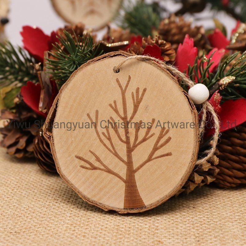 2021 New Design High Sales Christmas Hanging Wooden for Holiday Wedding Party Decoration Supplies Hook Ornament Craft Gifts