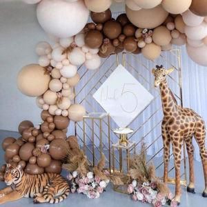 Retro Coffee Color Balloon Chain Birthday Adult Gift Decorations