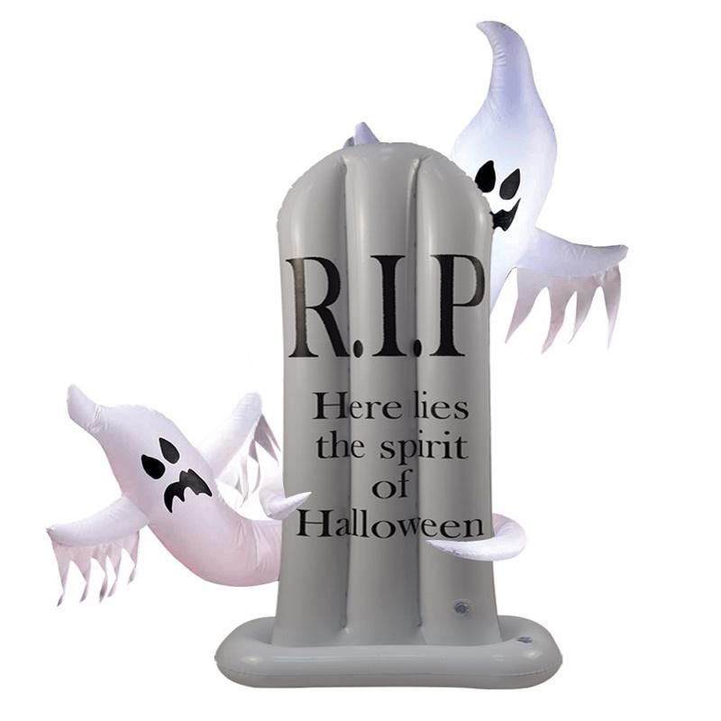 PVC Outdoor Dress up Party Play Gravestone Toys Inflatable Halloween Tombstone Cemetery Spooky Blowup Yard Decoration
