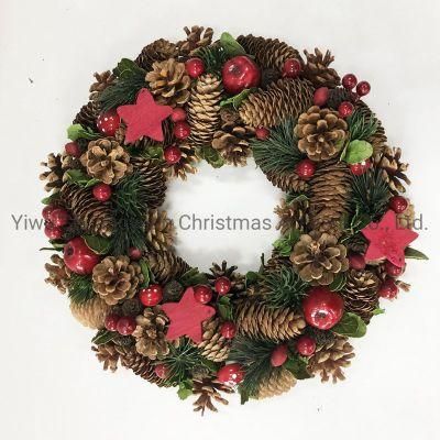 Christmas New Design Wreath for Holiday Wedding Party Decoration Supplies Hook Ornament Craft Gifts