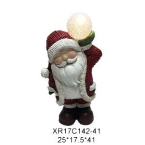 Quanzhou Factory Direct Sales Polyresin Christmas Santa Statue Home Decoration