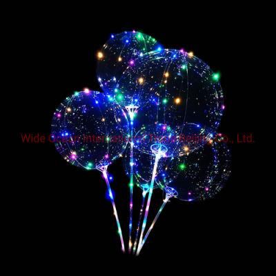 Wholesale Helium Transparent LED Bobo Bubble Balloon Happy Birthday Party Decoration Supplies Globos