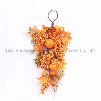 Autumn Pumpkin Maple Leaf Hanging for Holiday Wedding Party Decoration Supplies Hook Ornament Craft Gifts