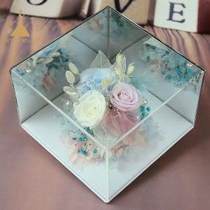 Acrylic Box Preserved Flower for Christmas Valentine&prime;s Day Gift