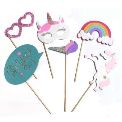 Wholesale Unicorn Photo Props Kits Birthday Booth Prop Signs for Party for Christmas Decoration Birthday Party Supplies