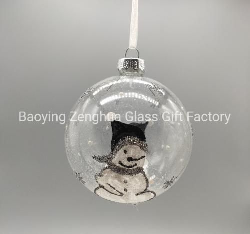 High Quality White Christmas Glass Ball for Christmas Tree Decoration