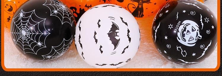 Halloween Balloons Decorations, Simuer 100 Pieces 12′ ′ Pumpkin Skeleton Bat Specter Latex Balloons