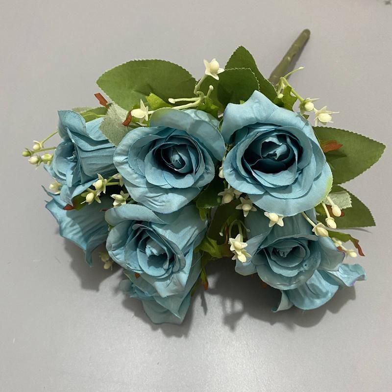China Artificial Flower Factory Provide Bride Rose Bouqet