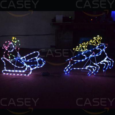 2022 New Year Lighting Decoration Customized 3D Illuminated Giant Arch Light Reindeer for Christmas