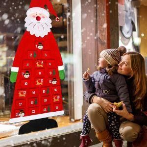 DIY Office Home Ornaments Indoor Decoration Kids Children Gifts Felt Christmas Calendar