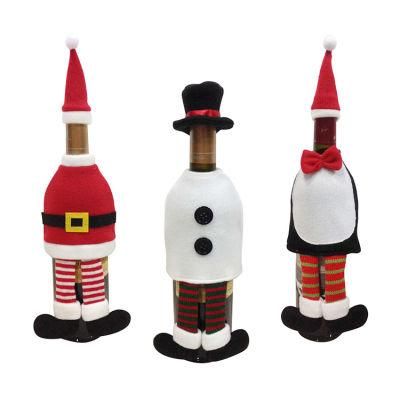 2021 Hot Promotion Christmas Felt Red Decorative Wine Bottle Cover