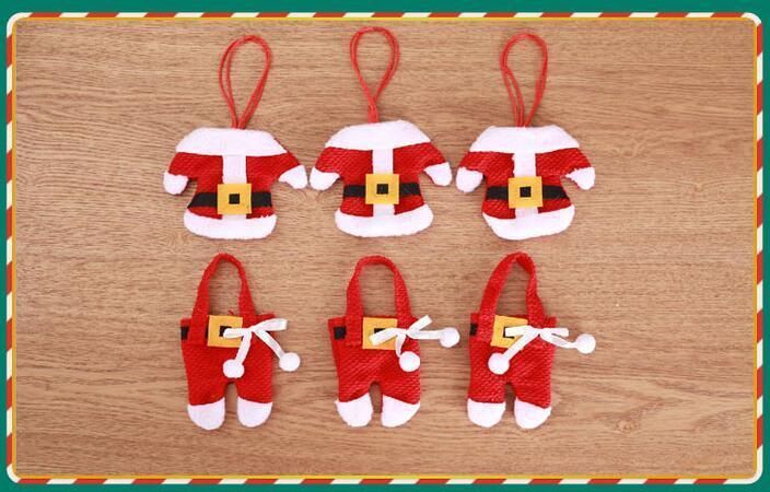 Fancy Santa Christmas Decorations Pockets Dinner Table Decor