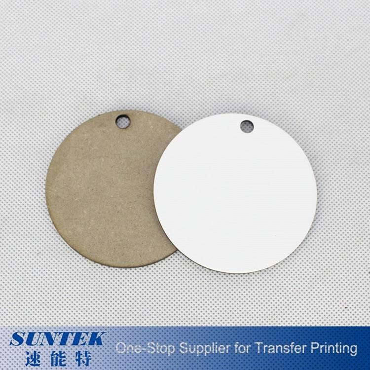 Cheap Price Sublimation Round Shape Ornament MDF Custom Christmas Tree Pendant