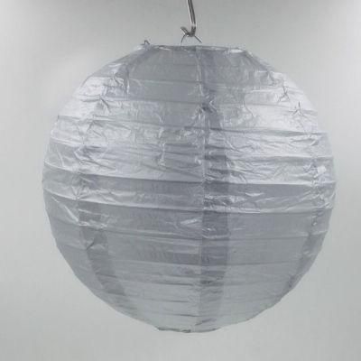 Wholesale Events Decorations Global Shape Goffered Giant Globe Gold Silver Black Paper Lanterns
