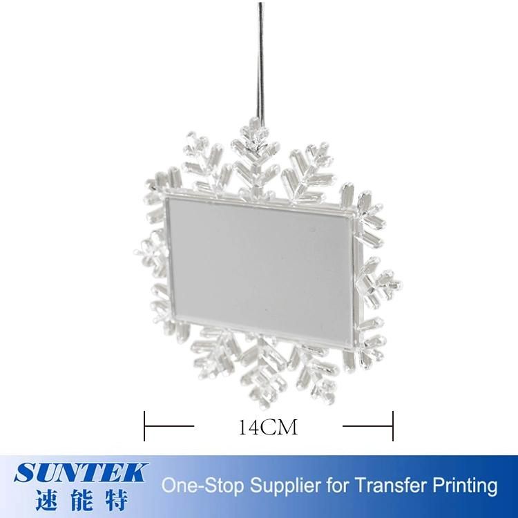 Sublimation Blank Snowflake Christmas Ornament with Metal Aluminum Sheet for Printings