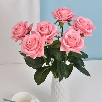 Latex Real Touch Rose High Quaulity Artificial Flower Bouquet for Wedding Holiday Bridal Bouquet Home Party Decor Bridesmaid