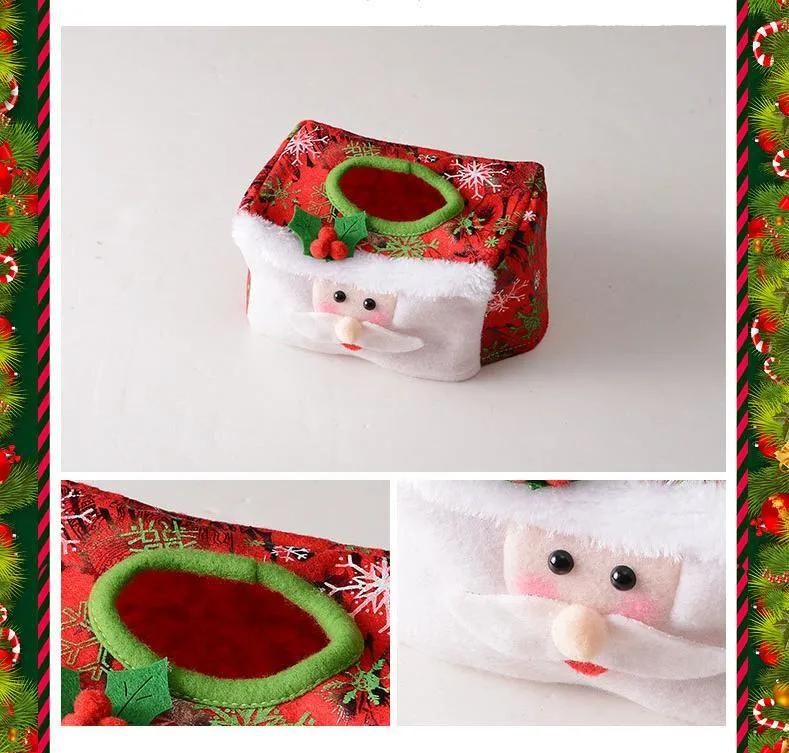 New Christmas Decoration Tissue Cover Christmas Desktop Atmosphere Arrangement Christmas Supplies Factory Wholesale