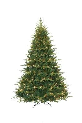 6FT Pre-Lit Green PE &amp; PVC Christmas Tree, Mixed Tips